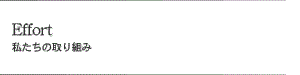 Effort 私たちの取り組み