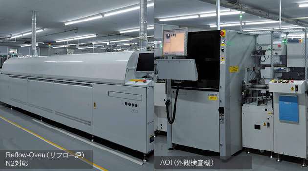 Reflow-Oven（リフロー炉）N2対応/AOI（外観検査機）